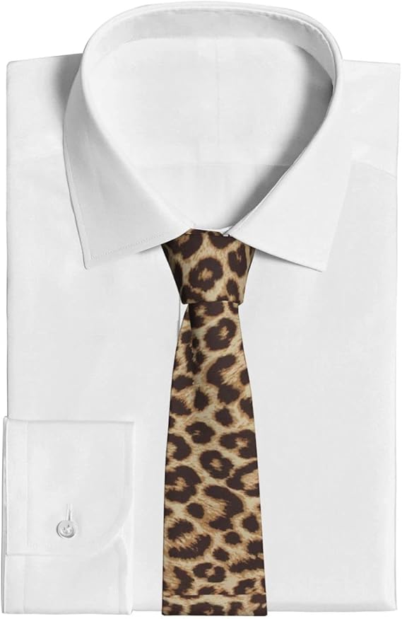 Leopard Print Men's Necktie – Bold & Stylish Wild Pattern Fashion Accessory