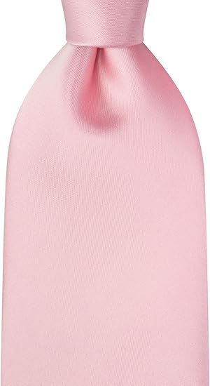 Men’s Formal Pink Necktie – Solid Color Business Tie – 8cm Wide, 145cm Long Satin Polyester – Classic for Weddings, Interviews, Daily Office Wear