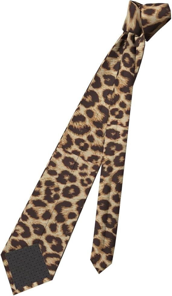 Leopard Print Men's Necktie – Bold & Stylish Wild Pattern Fashion Accessory