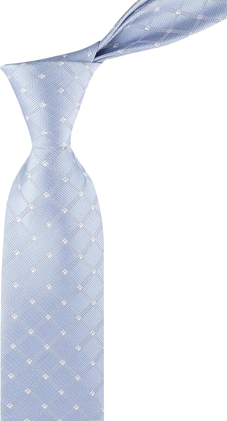Versatile Light Blue Polka Dot Necktie for Men – Classic Dress Tie for Business & Formal Wear (58” Length)