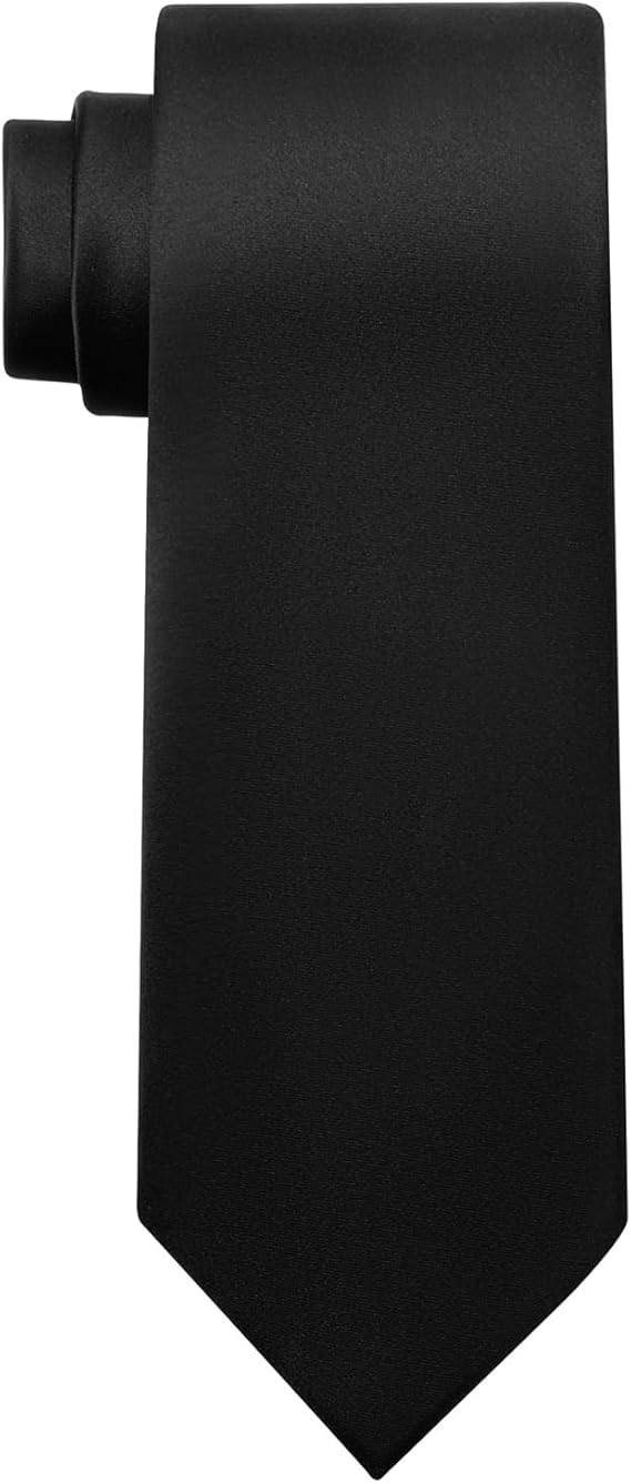 Men’s Classic Black Business Necktie – Slim Formal Tie for Work, Interview & Events