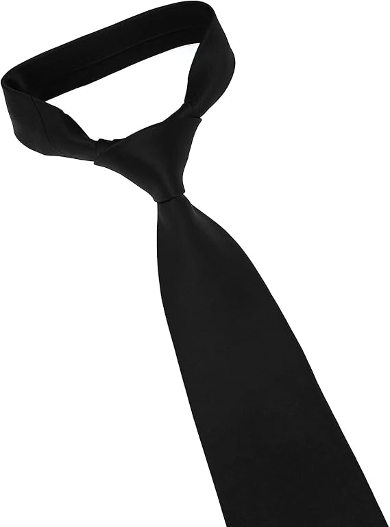 Men’s Classic Black Business Necktie – Slim Formal Tie for Work, Interview & Events