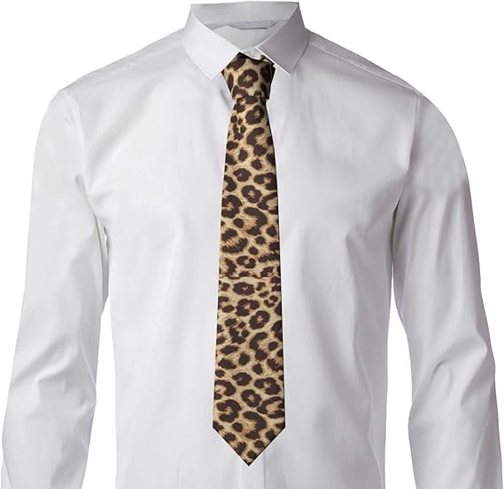 Leopard Print Men's Necktie – Bold & Stylish Wild Pattern Fashion Accessory