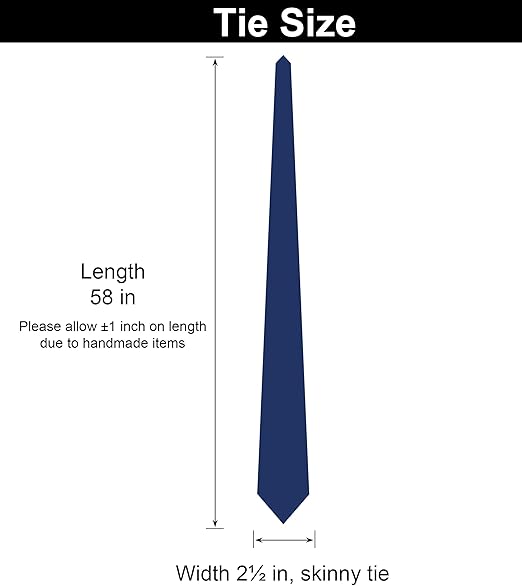 Premium Light Blue Skinny Tie for Men – 58" Long × 2.5" Wide | Handmade Polyester Blend Necktie for Formal, Work, Date & Everyday Style