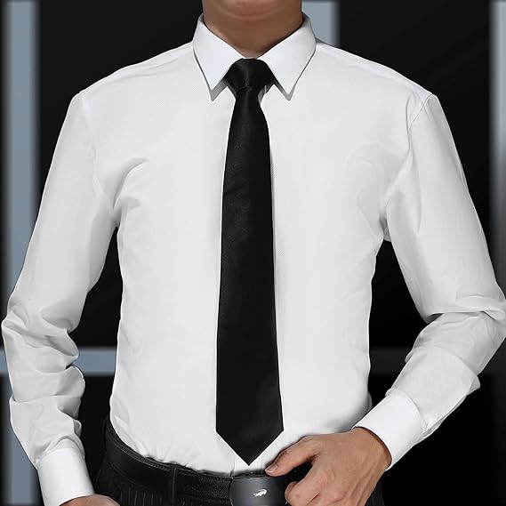 Men’s Classic Black Business Necktie – Slim Formal Tie for Work, Interview & Events