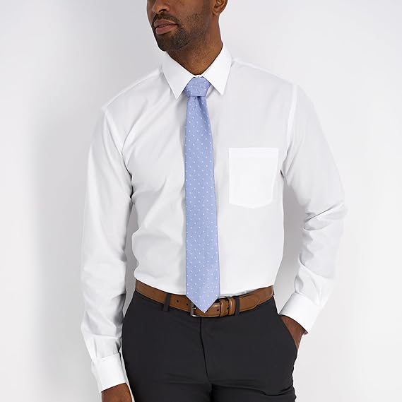 Versatile Light Blue Polka Dot Necktie for Men – Classic Dress Tie for Business & Formal Wear (58” Length)