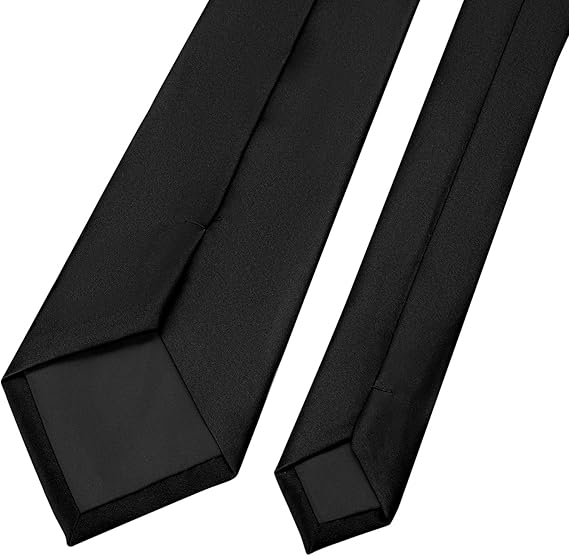 Men’s Classic Black Business Necktie – Slim Formal Tie for Work, Interview & Events